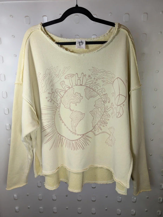 Free People We The Free Earth Needs Saving Sweatshirt Small USA