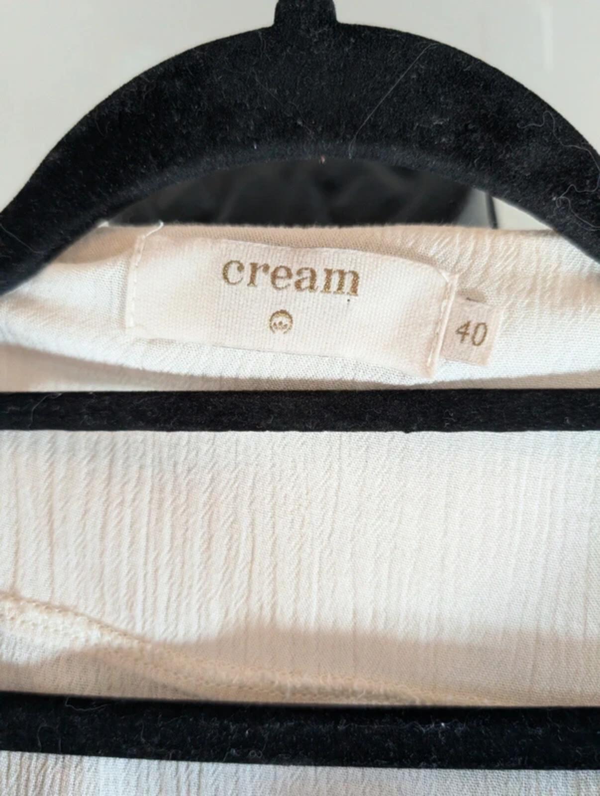 Cream Malina Blouse Statement Crochet Collar Boutique Size 40