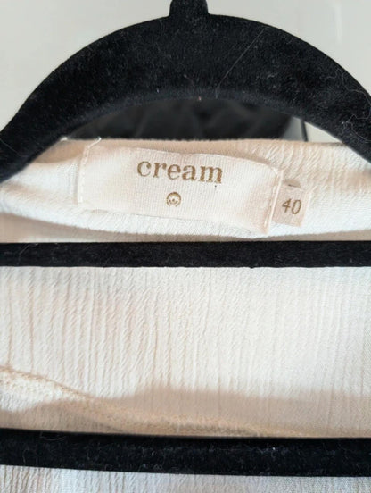 Cream Malina Blouse Statement Crochet Collar Boutique Size 40