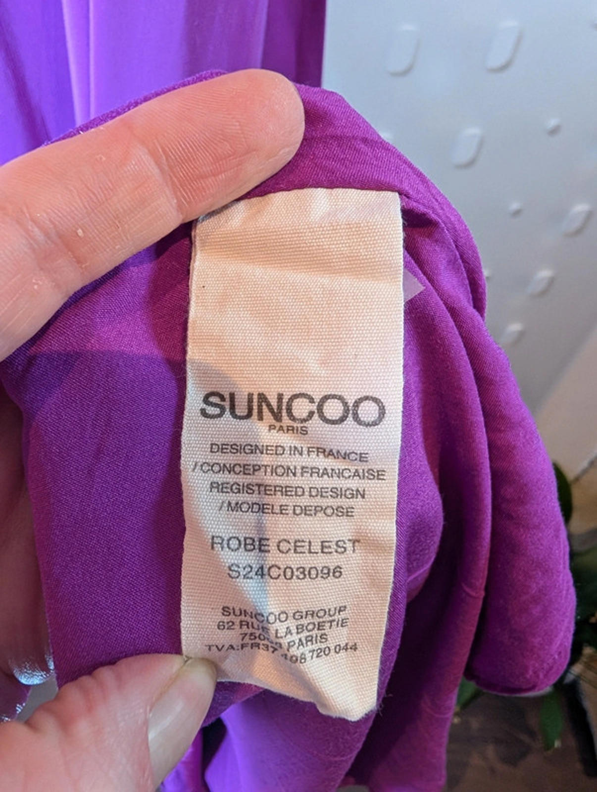 Suncoo Celest Broderie Anglaise Dress Purple XS (Size 0)