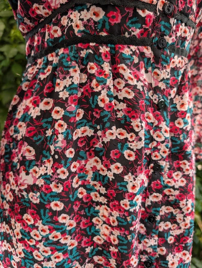 Suncoo Paris Clotilde Floral Midi Dress NWT UK10