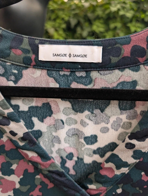 Samsøe Samsøe Hamil Dress Plum Camo Print Size M