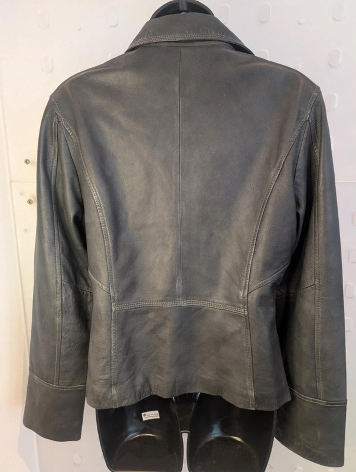 Arma Women Genuine Leather Blazer Jacket – Black (UK 10)