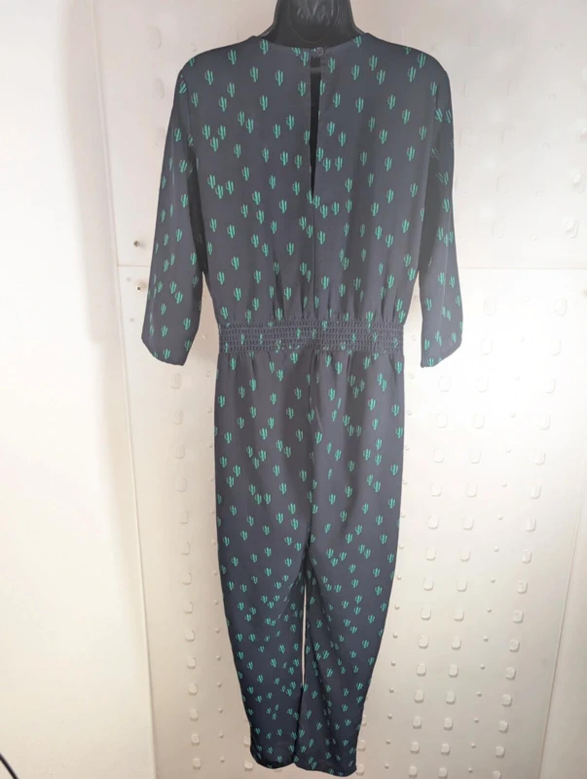 Dancing Leopard cactus print jumpsuit UK12