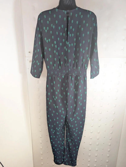 Dancing Leopard cactus print jumpsuit UK12