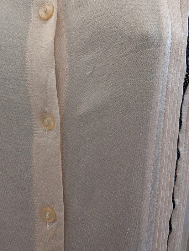 Fabienne Chapot Dune Embroidered Blouse Cream Size 34