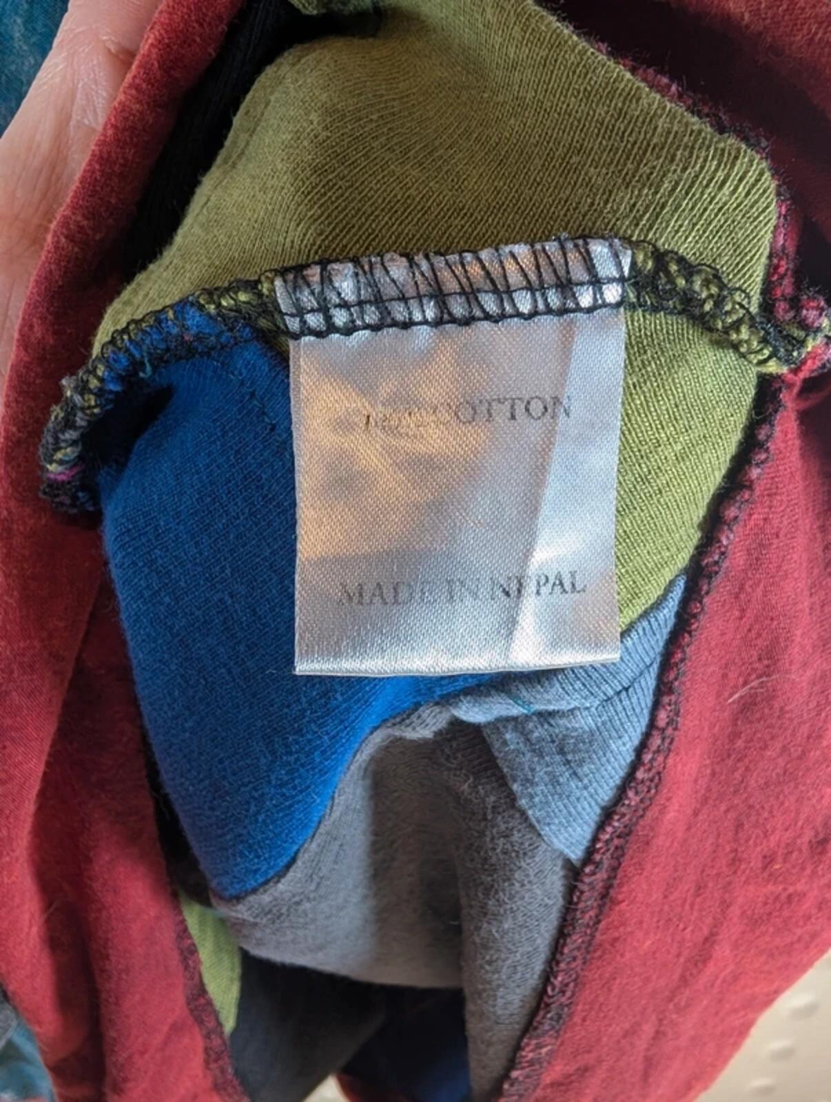 Gringo Patchwork Midi Skirt Fair Trade Cotton Nepal M/L