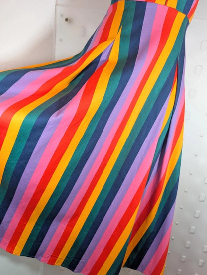 Bright & Beautiful Demmi Rainbow Wishes Stripe Dress UK10 NWT