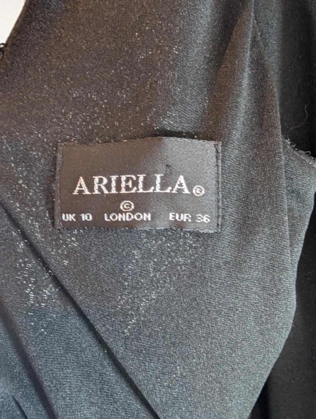 Ariella London Black Sequin Bodycon Dress UK10 Made In England