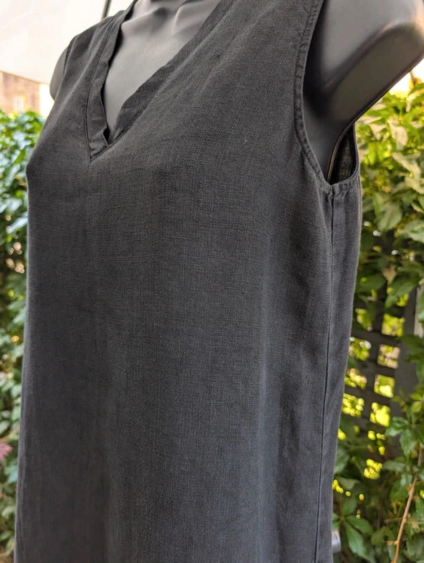 Vintage Marilyn Anselm for Hobbs Tabard Dress Black UK8