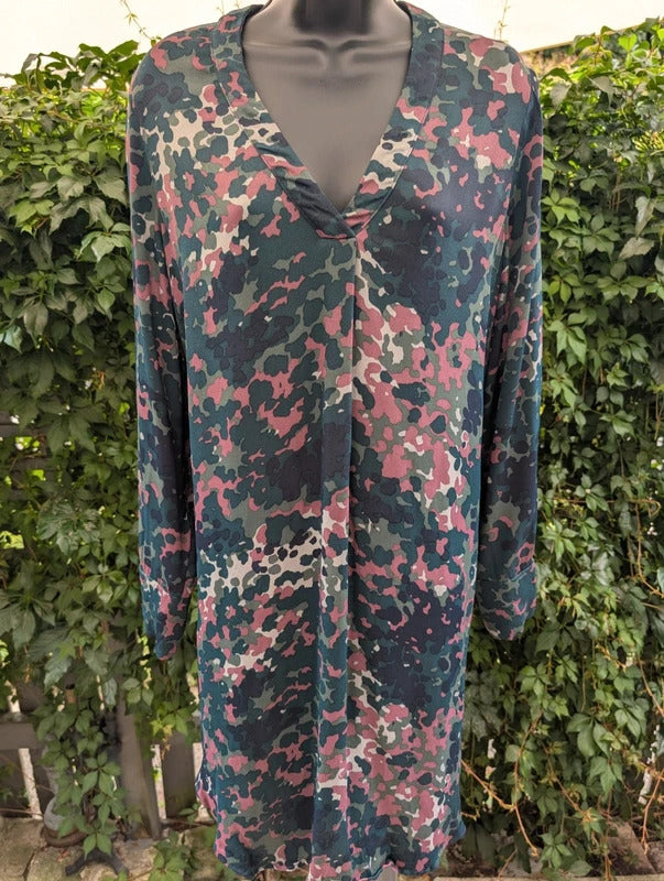 Samsøe Samsøe Hamil Dress Plum Camo Print Size M