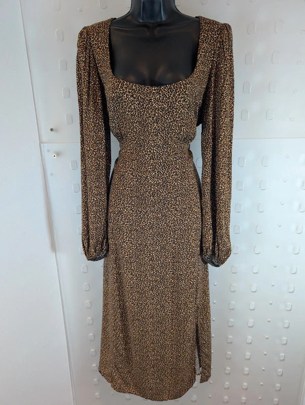 Nobody's Child Leopard Print Maxi Dress NWT UK14