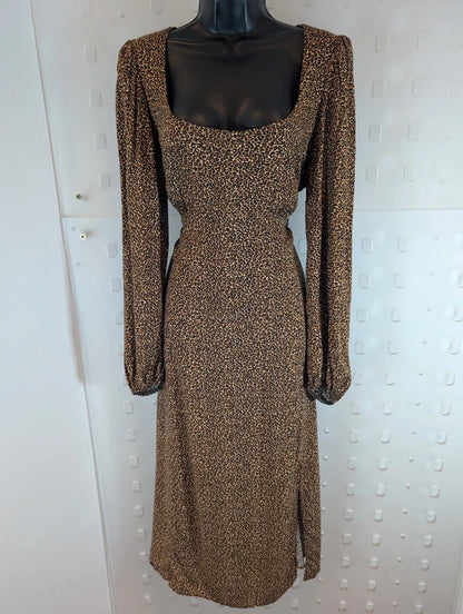 Nobody's Child Leopard Print Maxi Dress NWT UK14