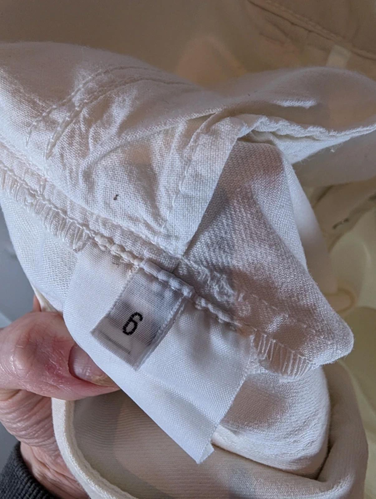 Vintage Valentino White Denim Shorts Turn Up Hem Made in Italy