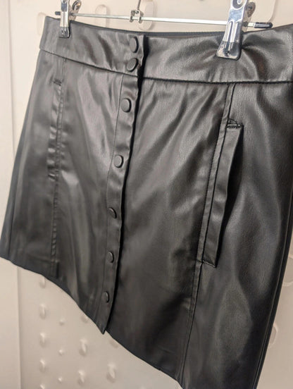 Stradivarius PU mini skirt size 8