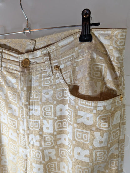 Rocco Barocco Gold Straight-Leg Trousers – Vintage Designer Medium