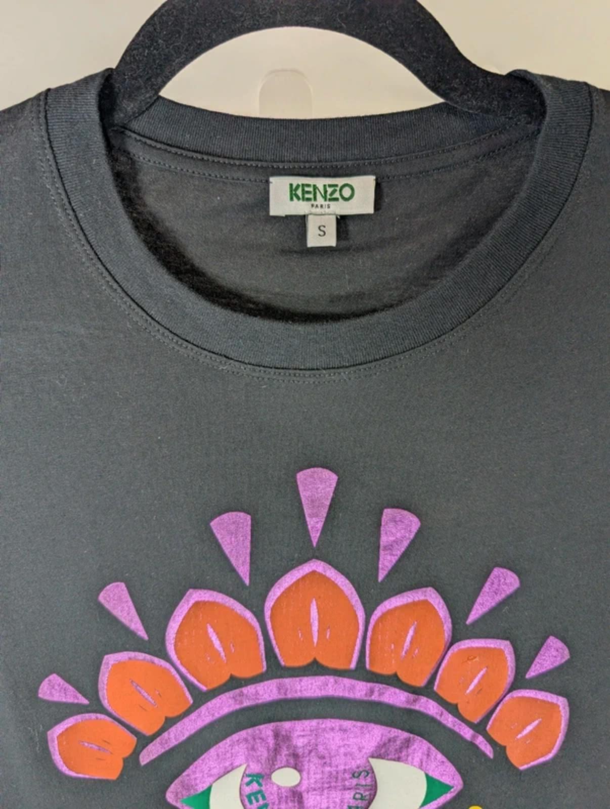 Kenzo Eye Print Graphic T-Shirt Black Size S