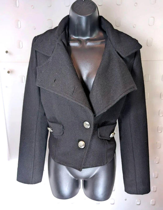 Cropped Military Jacket K-Pop Lolita Style Double Breasted Tailored