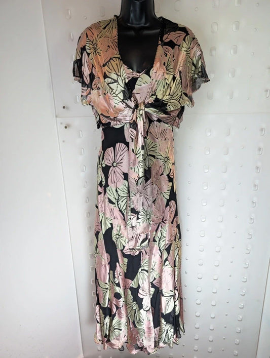 Vintage Windsmoor Silk Blend Bias Cut Maxi Dress UK 10