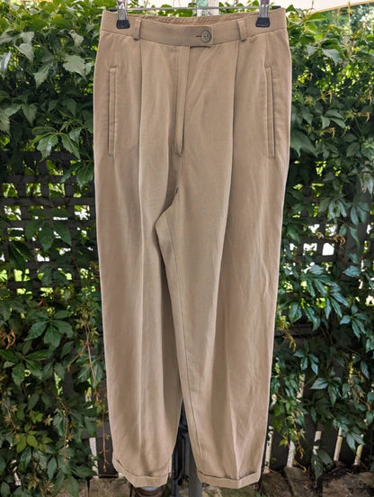 Vintage St Michael by Marks & Spencer Linen Blend Trouser Suit Beige UK8