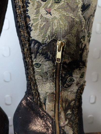 Irregular Choice Peggy Sue cat boots | Bronze | EU 41 / UK 7