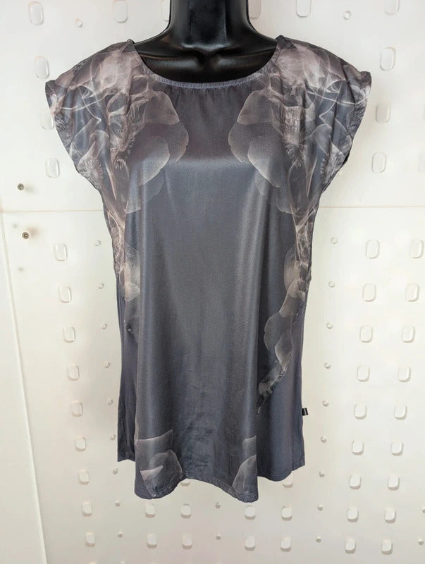 Firetrap Floral Skull Print Tunic Top UK8