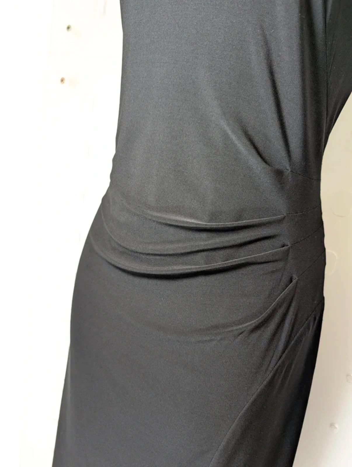 Ralph Lauren Little Black Dress Sleeveless Draped Jersey UK10–12