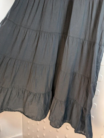 Ke Kaña Corduroy & Cotton Maxi Skirt – Boho Patchwork Style – UK 12