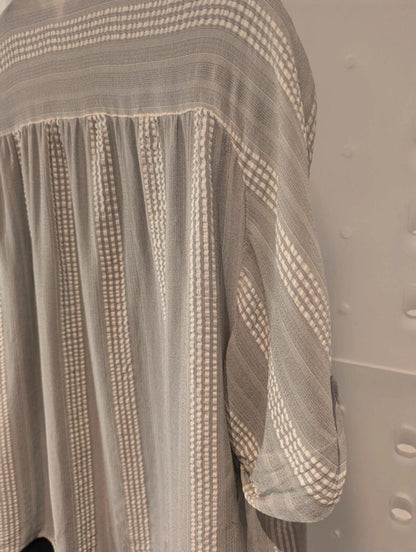 MaxMara Pure Silk Striped Blouse – Made in Italy – Size 12 (IT 44)