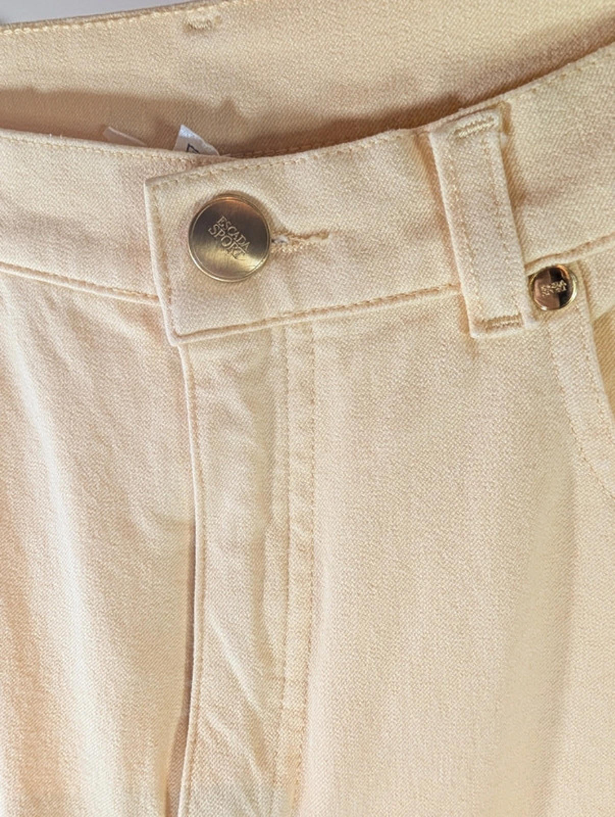 Escada Sport Pastel Yellow High-Rise Jeans Made in Italy – UK 8–10