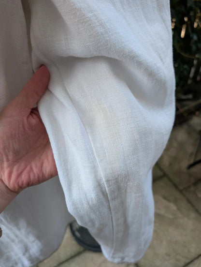 Moon River Linen Cropped Jumpsuit UK8