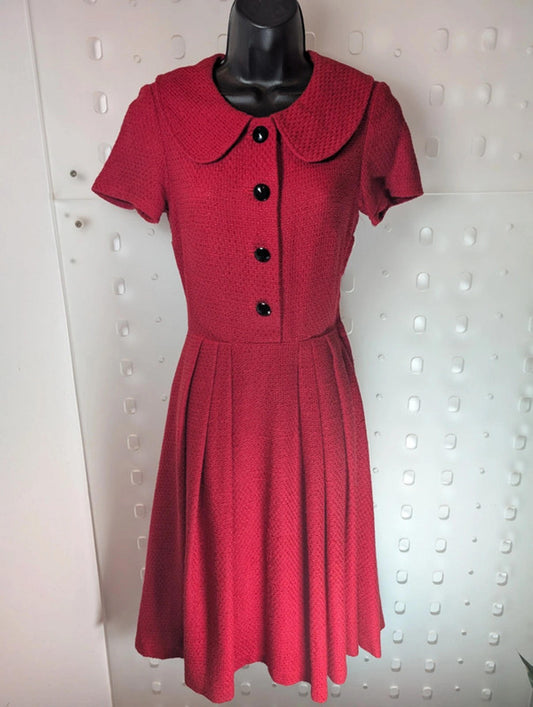 Vintage 1980s does 1950s Red Dress – Est. UK 8