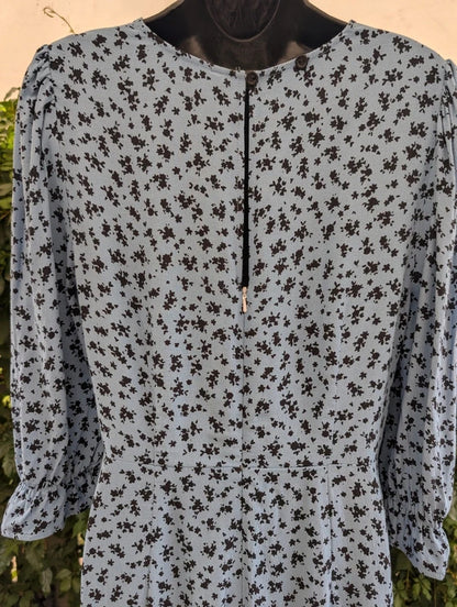 Nobody's Child EcoVero Floral Midi Dress Blue UK10