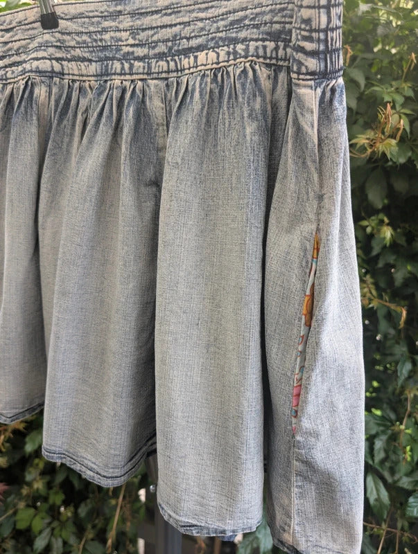 Falmer Heritage Acid Wash Denim Mini Skirt UK12