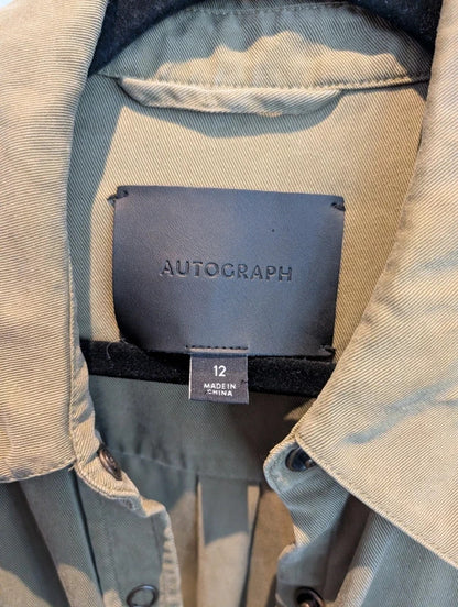 Autograph Tencel Lyocell Utility Jacket Khaki UK12