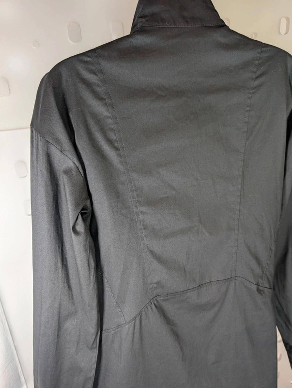 Miss City Utility Dress Jacket Black UK 12  Asymmetric Hem
