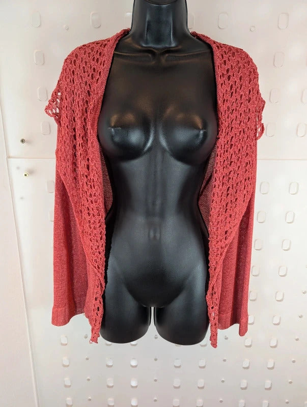 Off Shoot Rust Crochet Cardigan Size S Fairycore Boho