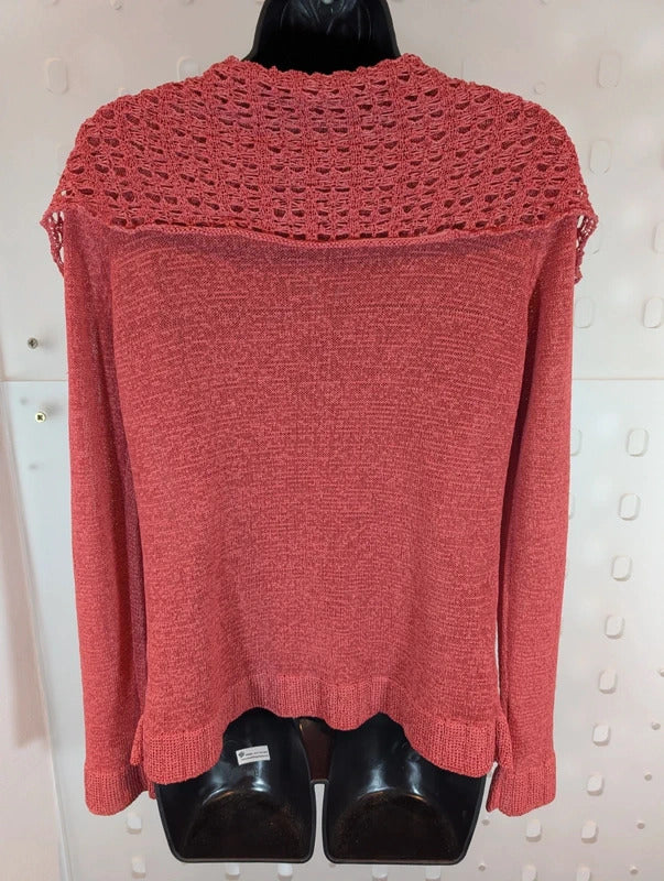 Off Shoot Rust Crochet Cardigan Size S Fairycore Boho