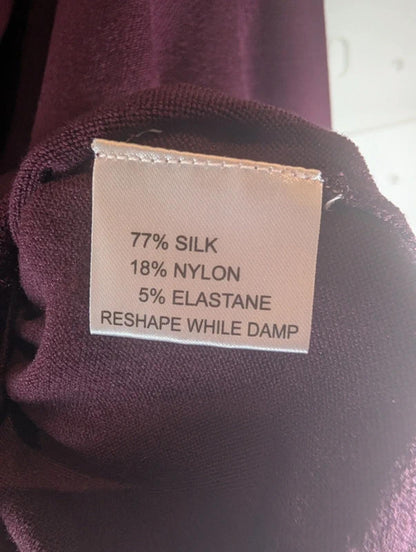 Paul Costelloe Dressage burgundy silk blend knit jumper size 3