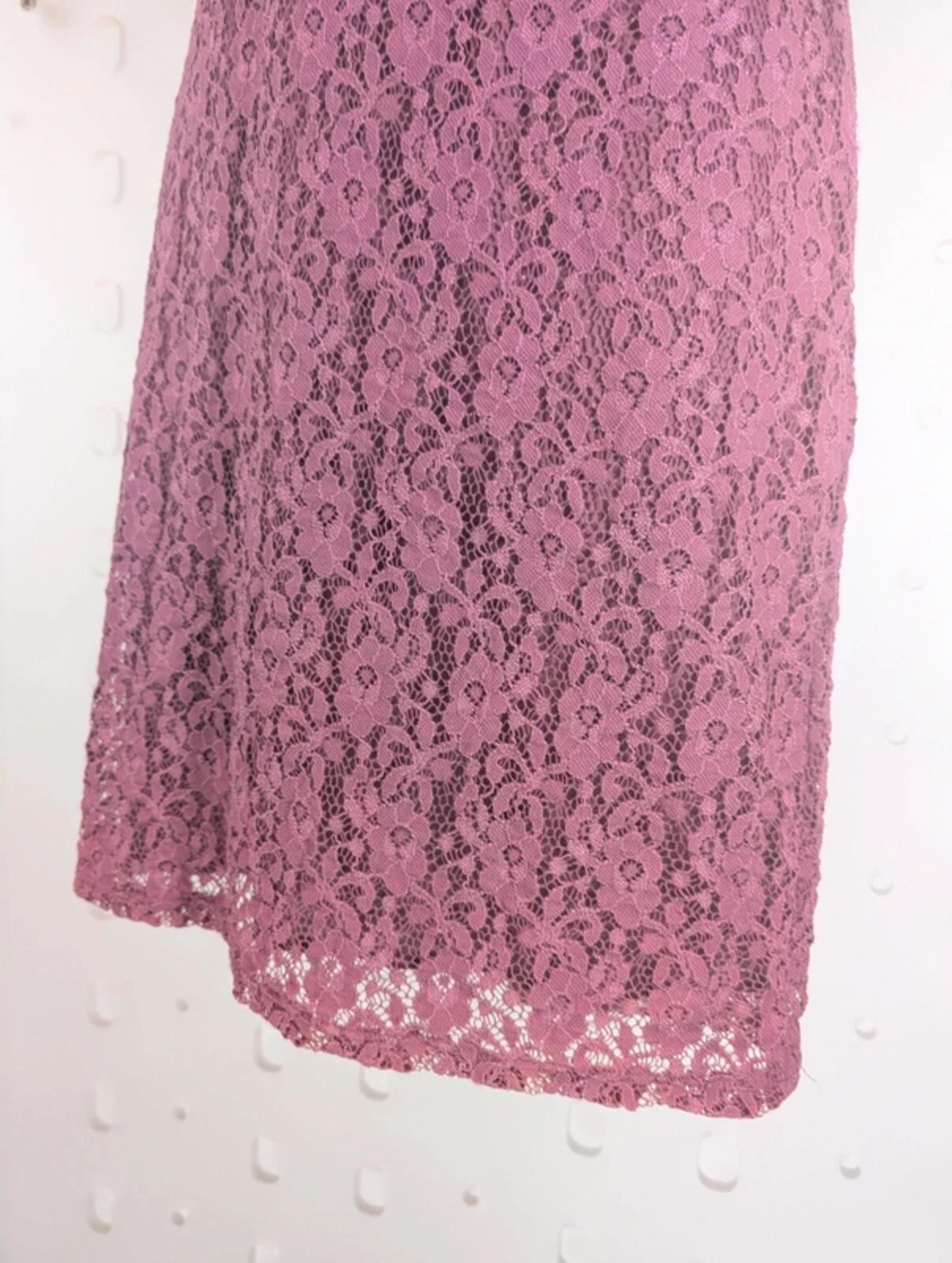 Topshop mauve lace up bodycon dress UK12