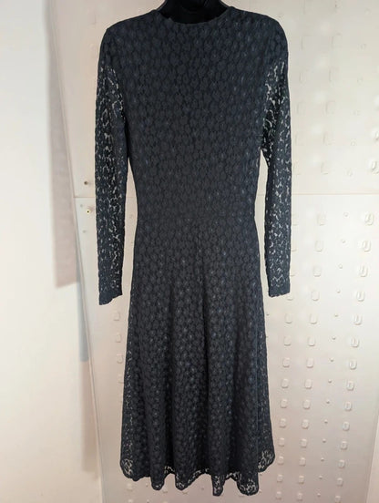 The White Company Navy Lace Fit & Flare Dress UK10