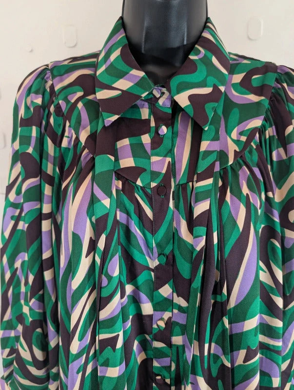 Suncoo Lahsen Pussy Bow Blouse T0 UK8