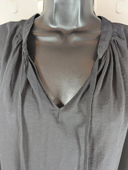 JW Anderson for Uniqlo Sheer Tie Neck Blouse Black Medium