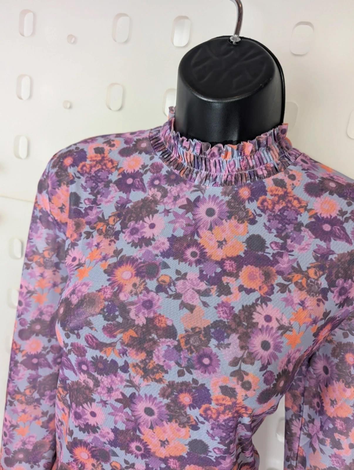 Numph Nupoppy Sheer Blouse Size M