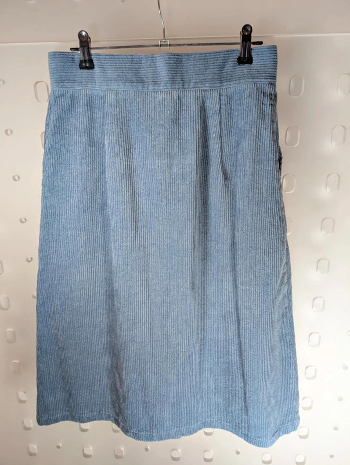 FRNCH Corduroy A-Line Skirt – Powder Blue – Size S