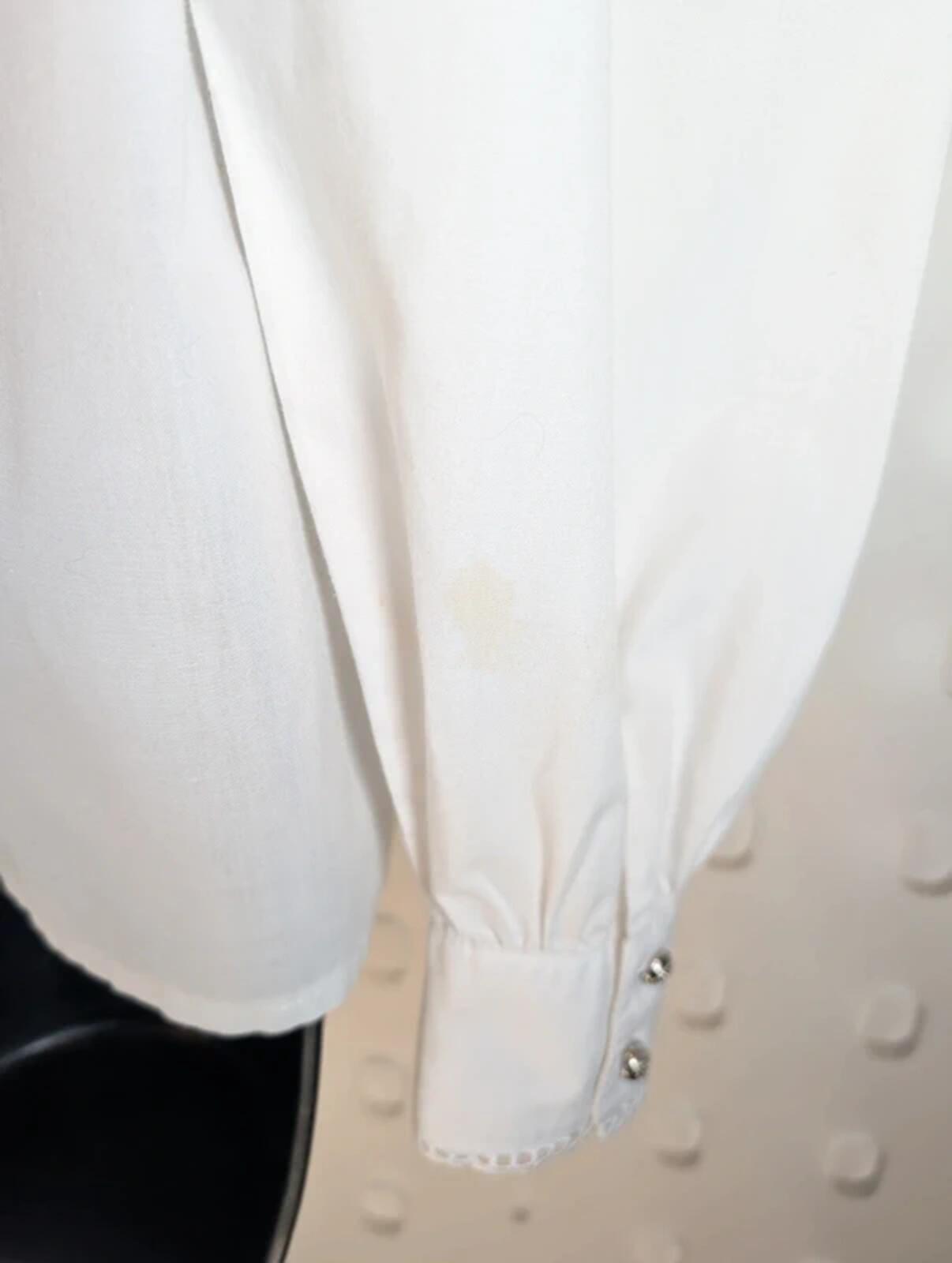 Grätz White Embroidered Blouse EU36 Alpine Romantic Lace Puff Sleeve European