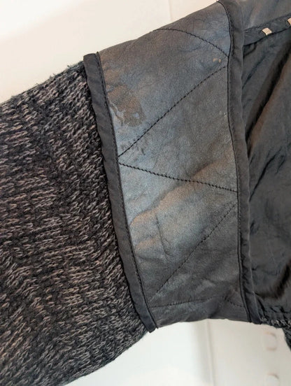 On The Road Oversized Mixed Media Biker Jacket L