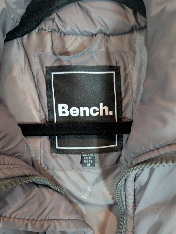 Bench Grey Padded Gilet Size Medium Y2K