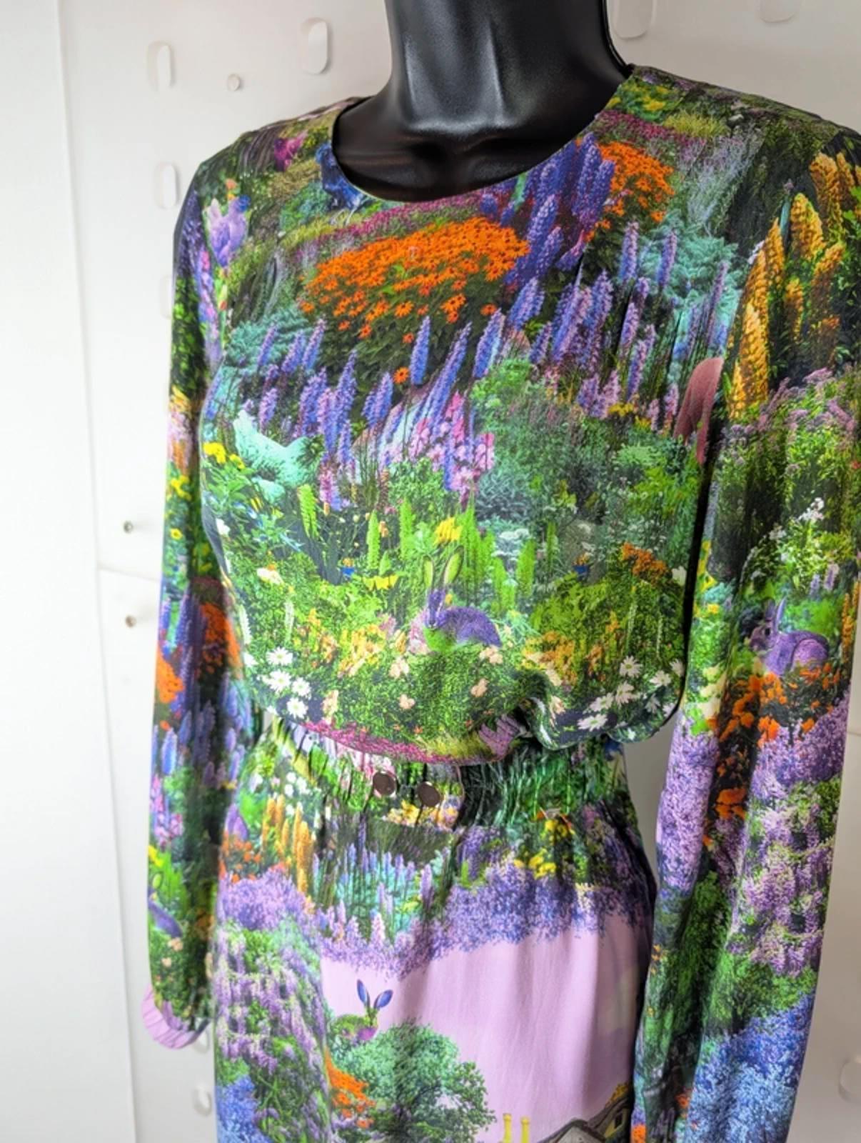 Numph Nuallison Dress UK 8 – EcoVero Viscose – Whimsical Spring Print – Belted