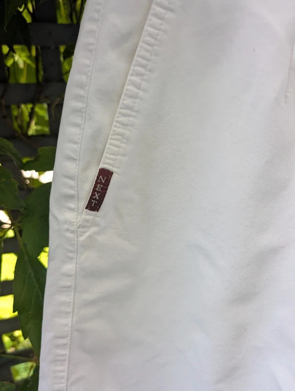 Vintage 1990s Next White Cotton High Waist Shorts UK6/8